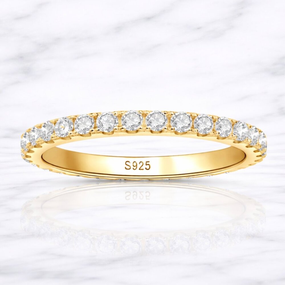 "Riviera" 2mm Lab Infinity Ring